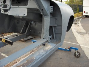Rust repairs to a 356 Porsche